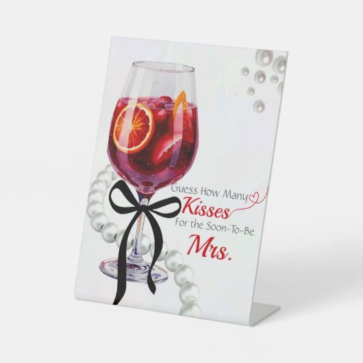 Signe De Table Sangria & Sass Devine Combien De Baisers (Recto)