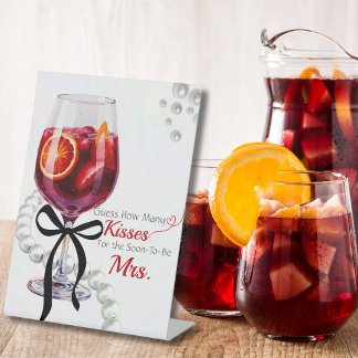 Signe De Table Sangria & Sass Devine Combien De Baisers