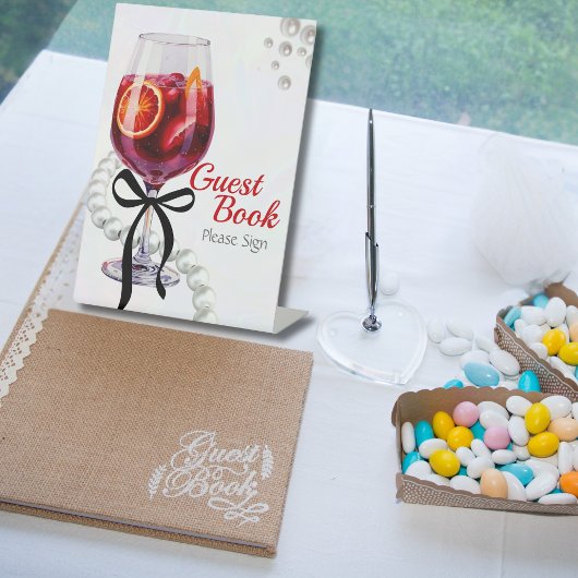 Signe De Table Sangria & Sass Livre d'Invité Douche nuptiale