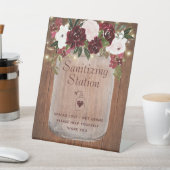 Signe De Table Sanitiation Station Bourgogne Blush Rustique Flora (In SItu)
