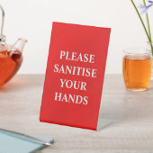 Signe De Table Sanitiez vos mains (In SItu)