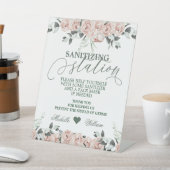 Signe De Table Sanititing Station Rose Eucalyptus Mariage (In SItu)