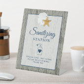 Signe De Table Sanititing Station Sand Dollar Starfish Mariage (In SItu)