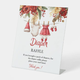 Signe De Table Santa Baby Holiday Winter Baby Cloth baby sign