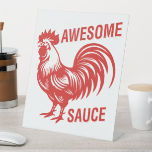 Signe De Table Sauce Géniale Coq Drôle
