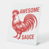 Signe De Table Sauce Géniale Coq Drôle (Recto)