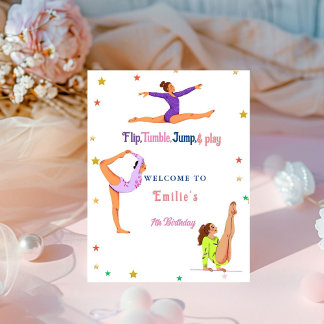 Signe De Table Saut de gymnastique Cartroues fille naissance Sign