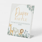 Signe De Table Sauvage Un Zoo Thème Baby shower Déchets Raffin Si (Recto)