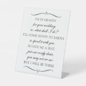 Signe De Table Sauvons-Moi Un Siège Je Serai Là Mémorial Mariage (Recto)