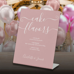 Signe De Table Saveurs de gâteau de signature Rose Poussiéreuse