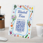 Signe De Table SCAN POUR PAYER QR Marché des agriculteurs Stand d (In SItu)