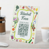Signe De Table SCAN POUR PAYER QR Marché des agriculteurs Stand d (In SItu)
