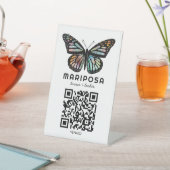 Signe De Table SCAN POUR PAYER QR Papillon Esthéticienne Salon de (In SItu)