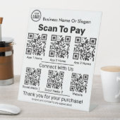 Signe De Table Scanner De Code QR Pour Les Applications De Paieme (In SItu)
