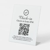 Signe De Table Scanner le code QR d'enregistrement à l'hôtel (Recto)