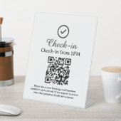 Signe De Table Scanner le code QR d'enregistrement à l'hôtel (In SItu)