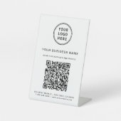 Signe De Table Scanner le code QR du logo de l'entreprise (Recto)