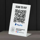 Signe De Table Scanner pour payer Code QR Sign PayPal