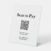 Signe De Table Scanner pour payer la commande QR code ajouter un (Recto)