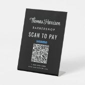 Signe De Table Scanner pour payer le code QR Venmo de l'entrepris (Recto)