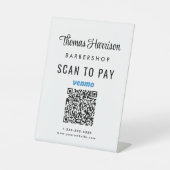 Signe De Table Scanner pour payer le code QR Venmo pour présentoi (Recto)