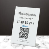 Signe De Table Scanner pour payer le code QR Venmo pour présentoi