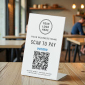 Signe De Table Scanner pour payer le logo du code QR Venmo