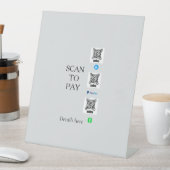 Signe De Table scanner pour payer les détails du code QR venmo ca (In SItu)
