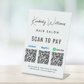 Signe De Table Scanner pour payer Paypal Venmo CashApp Code QR En