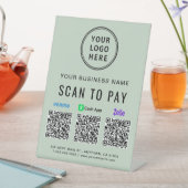 Signe De Table Scanner pour payer Venmo Zelle CashApp Code QR Log (In SItu)