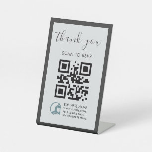 Signe De Table Scanner pour répondre au code QR   Vérification d'