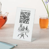 Signe De Table Scannez le code QR du menu Restaurant Café Événeme (In SItu)