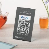 Signe De Table Scannez le code QR unique Charbon foncé pour payer (In SItu)