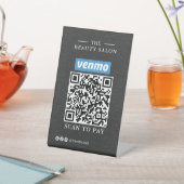 Signe De Table Scannez le code QR unique Charbon foncé pour payer (In SItu)