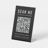 Signe De Table Scannez-moi Code QR Noir (Recto)