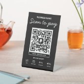 Signe De Table Scannez pour payer Code QR PayPal & Plus (In SItu)