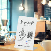 Signe De Table Scannez pour payer Code Qr Suivez-nous Moderne Noi