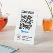 Signe De Table Scannez pour payer le code QR de Venmo (In SItu)