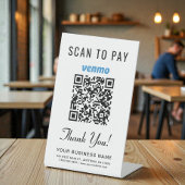 Signe De Table Scannez pour payer le code QR Venmo