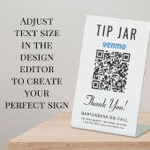 Signe De Table Scannez pour payer le code QR Venmo