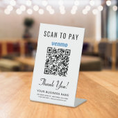 Signe De Table Scannez pour payer le code QR Venmo