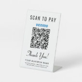 Signe De Table Scannez pour payer le code QR Venmo (Recto)