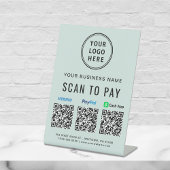 Signe De Table Scannez pour payer Paypal Venmo CashApp Code QR Lo
