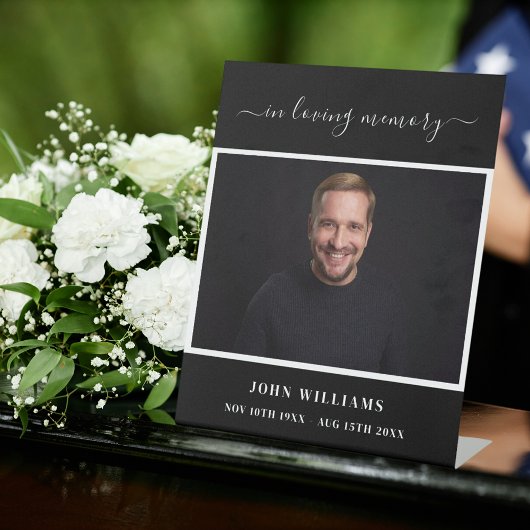 Signe De Table Scénario de réception de la photographie noire fun