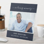 Signe De Table Scénario de réception du mémorial funéraire bleu (In SItu)