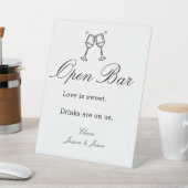 Signe De Table Scénario Mariage Bar Ouvert Événement Simple Piéde (In SItu)