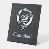 Signe De Table Scottish Campbell Crest Badge & Tartan (Recto)