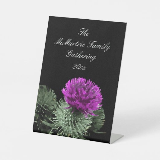 Signe De Table  Scottish Thistle Family Gathering (Recto)