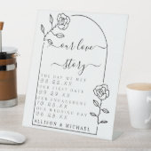 Signe De Table Script Arch Notre Histoire D'Amour Signal Pedestal (In SItu)