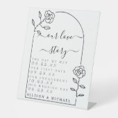 Signe De Table Script Arch Notre Histoire D'Amour Signal Pedestal (Recto)